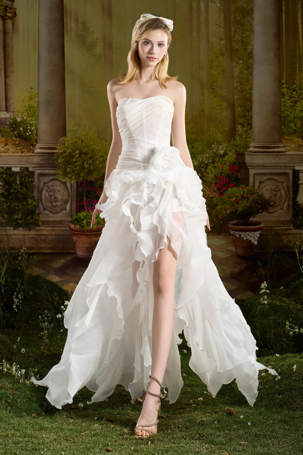 Jelly Sweetheart Ruffle Maxi Dress