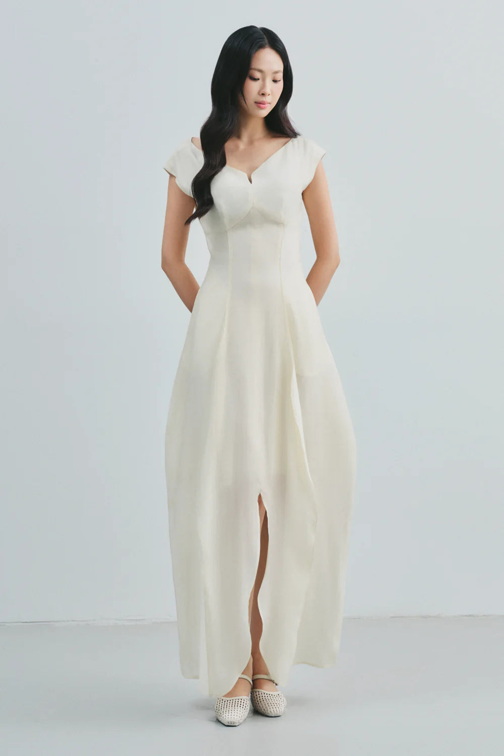 Seraphina Cocoon Draped Maxi Dress