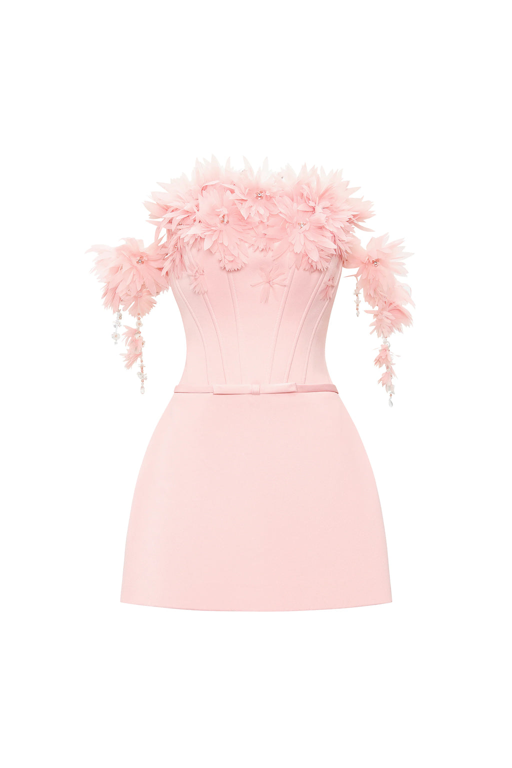 Eirielle Off-Shoulder Applique Mini Dress