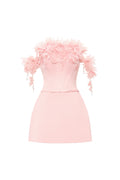 Eirielle Off-Shoulder Applique Mini Dress