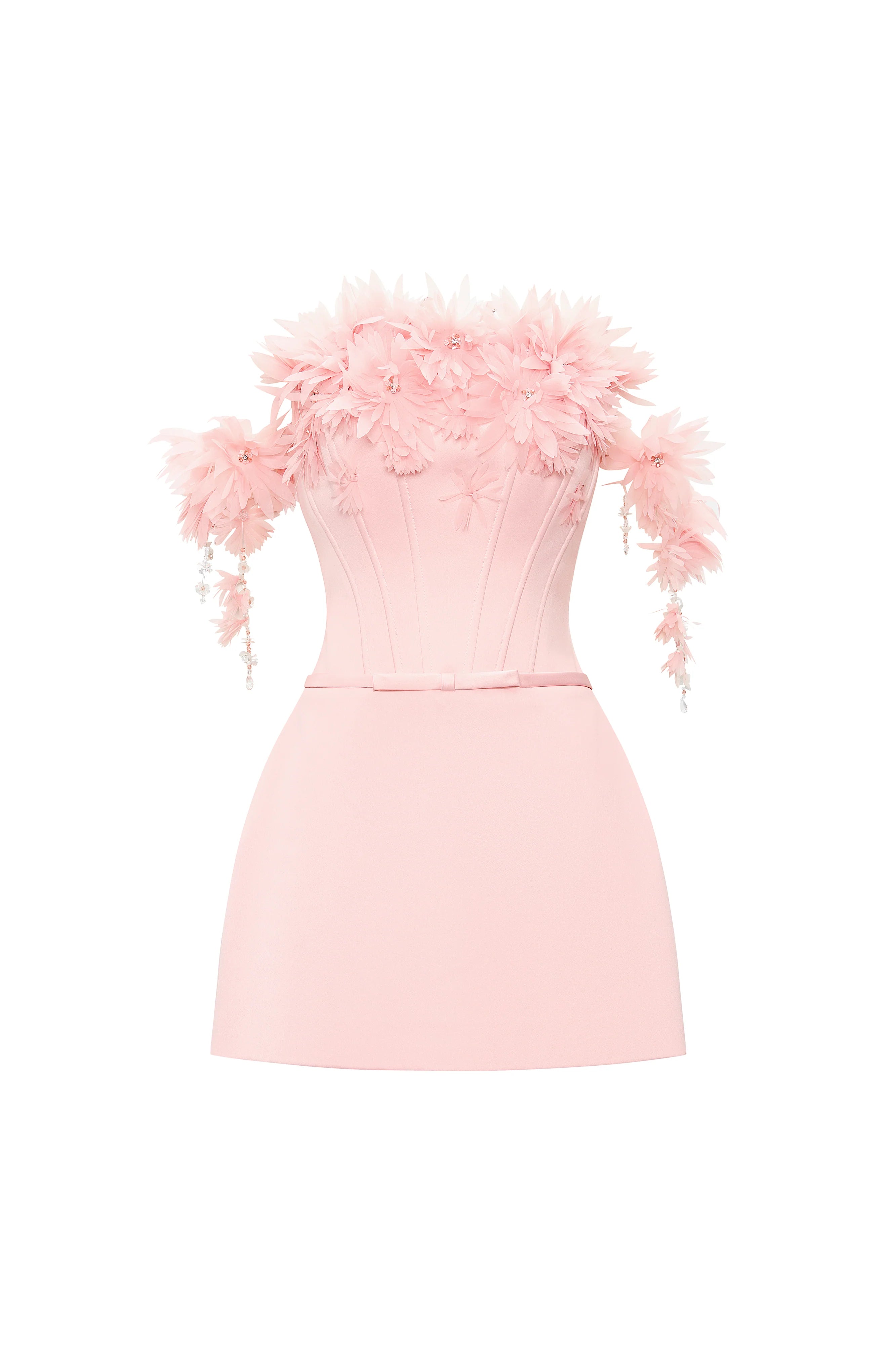 Eirielle Off-Shoulder Applique Mini Dress