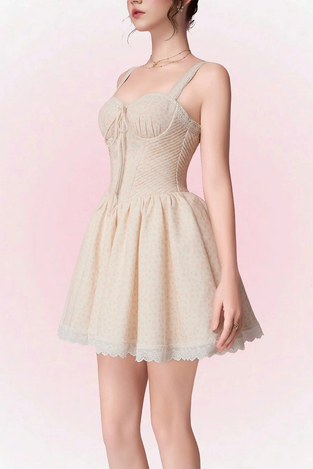 Iris Sweetheart Ribbon Mini Dress