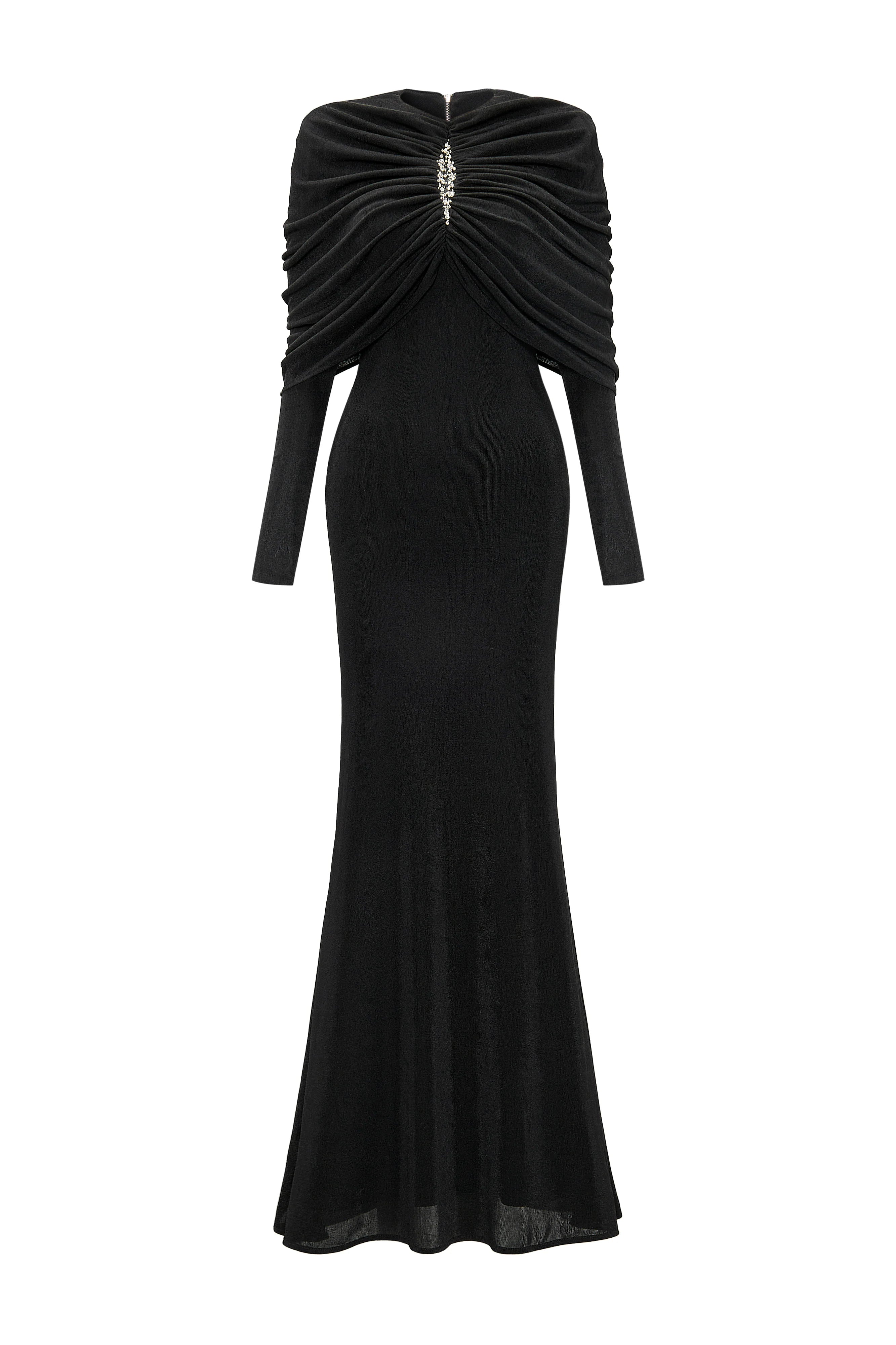 Lunavex Sheath Gathering Maxi Dress