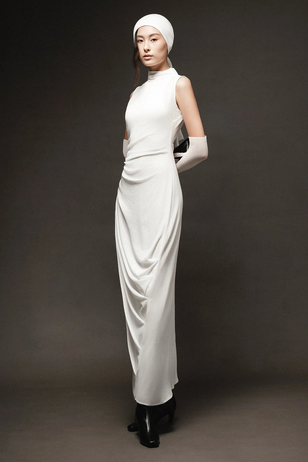Clair Sleeveless Draped Maxi Dress
