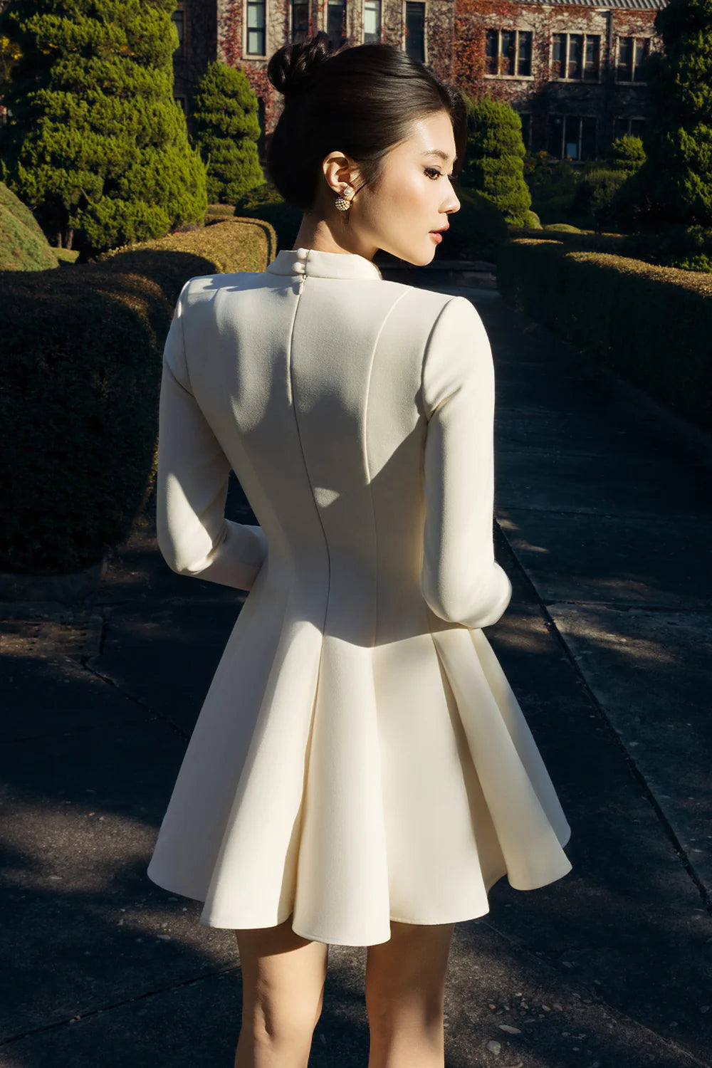 Nivora High Neck Applique Mini Dress