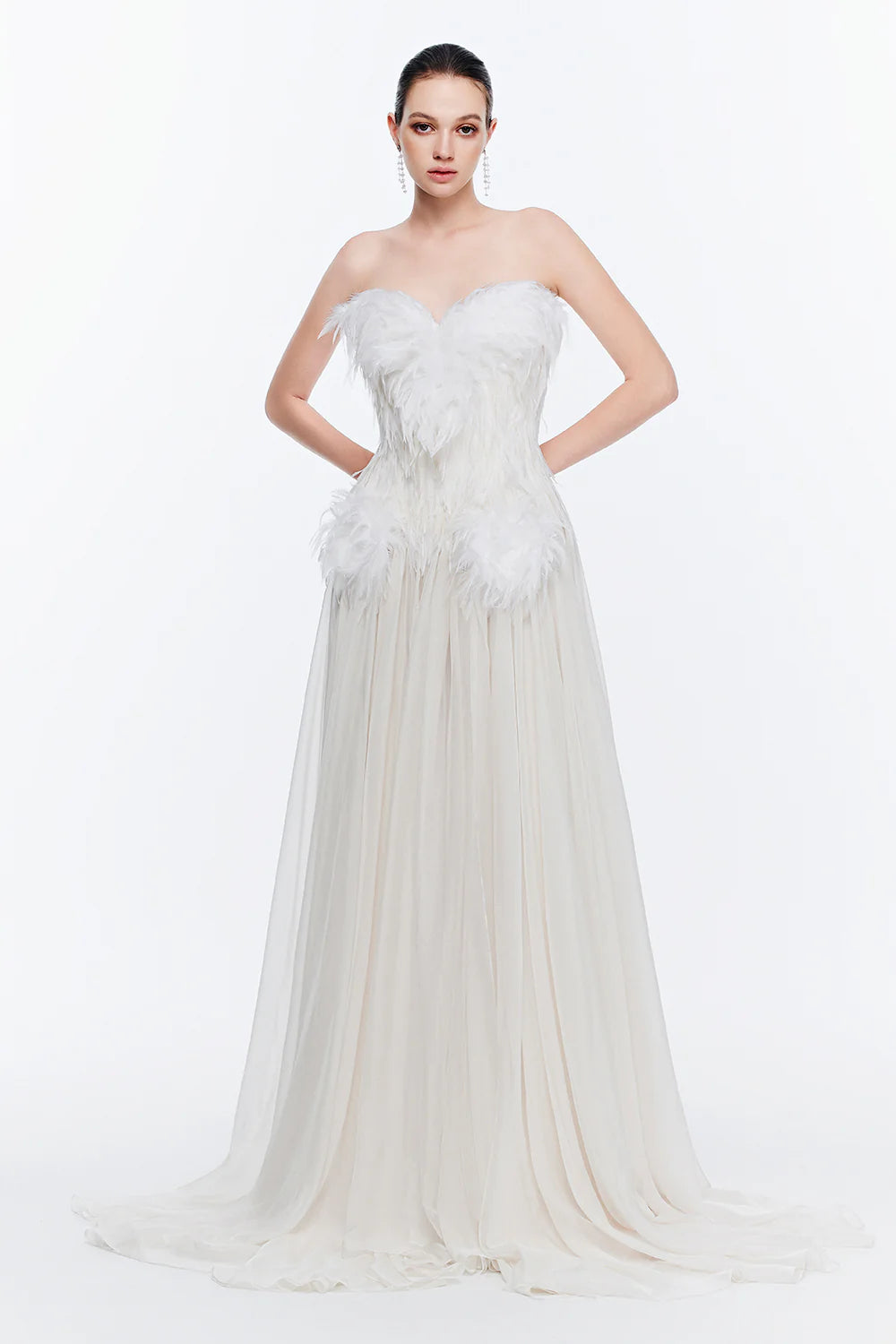 Adeline Sweetheart Draped Maxi Dress