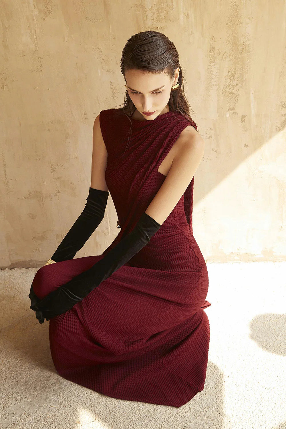 Walton High Neck Button Maxi Dress