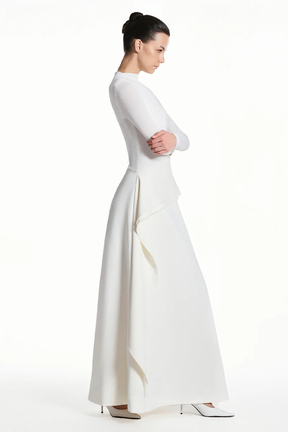 Selin High Neck Draped Maxi Dress