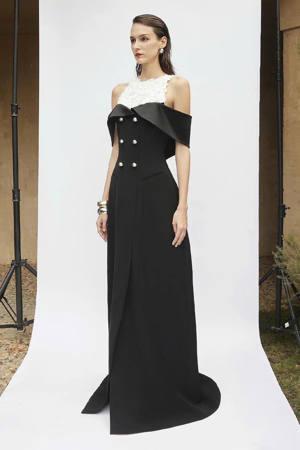 Magnolia Sheath Applique Maxi Dress