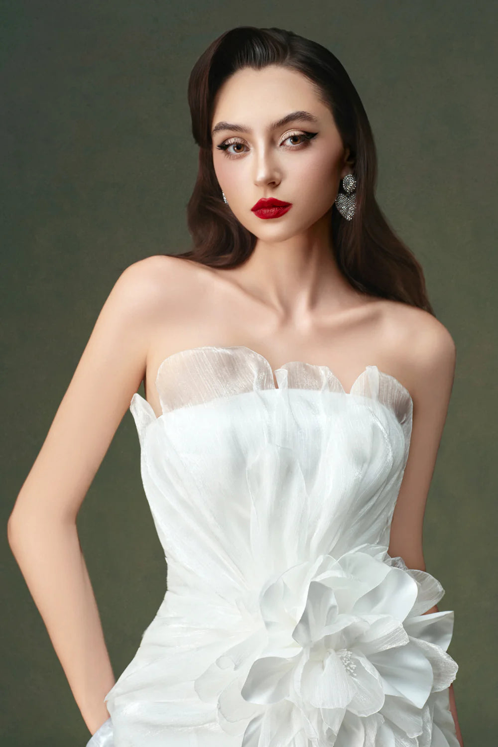 Rina Babydoll Applique Mini Dress