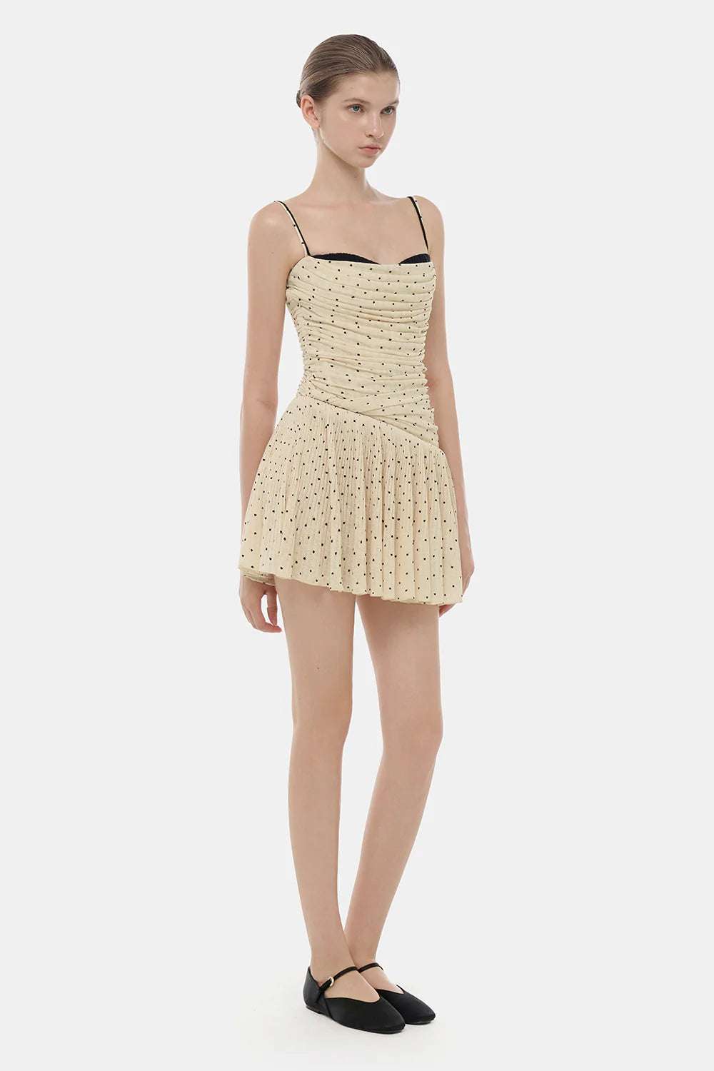 Gwendoline Babydoll Gathering Mini Dress