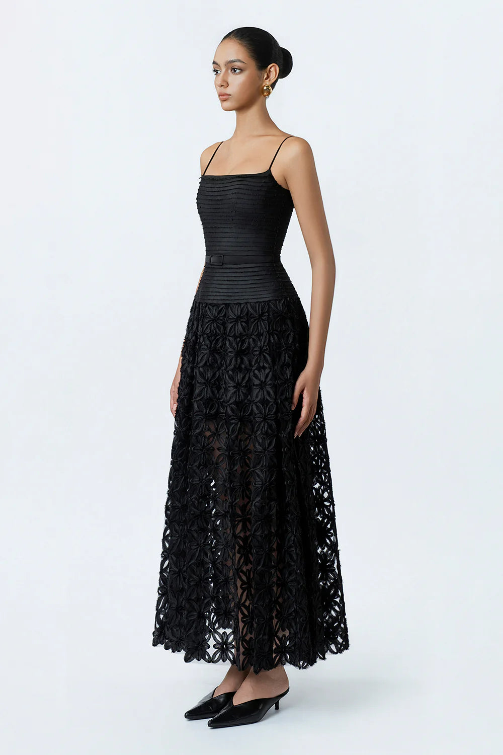 Altheanna Pin Tuck Midi Dress