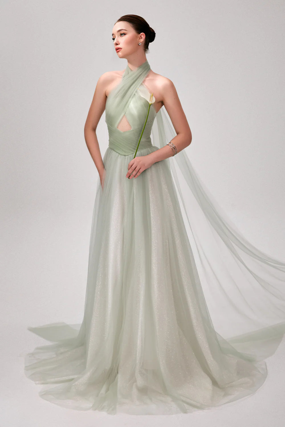 Karen Halter Draped Maxi Dress