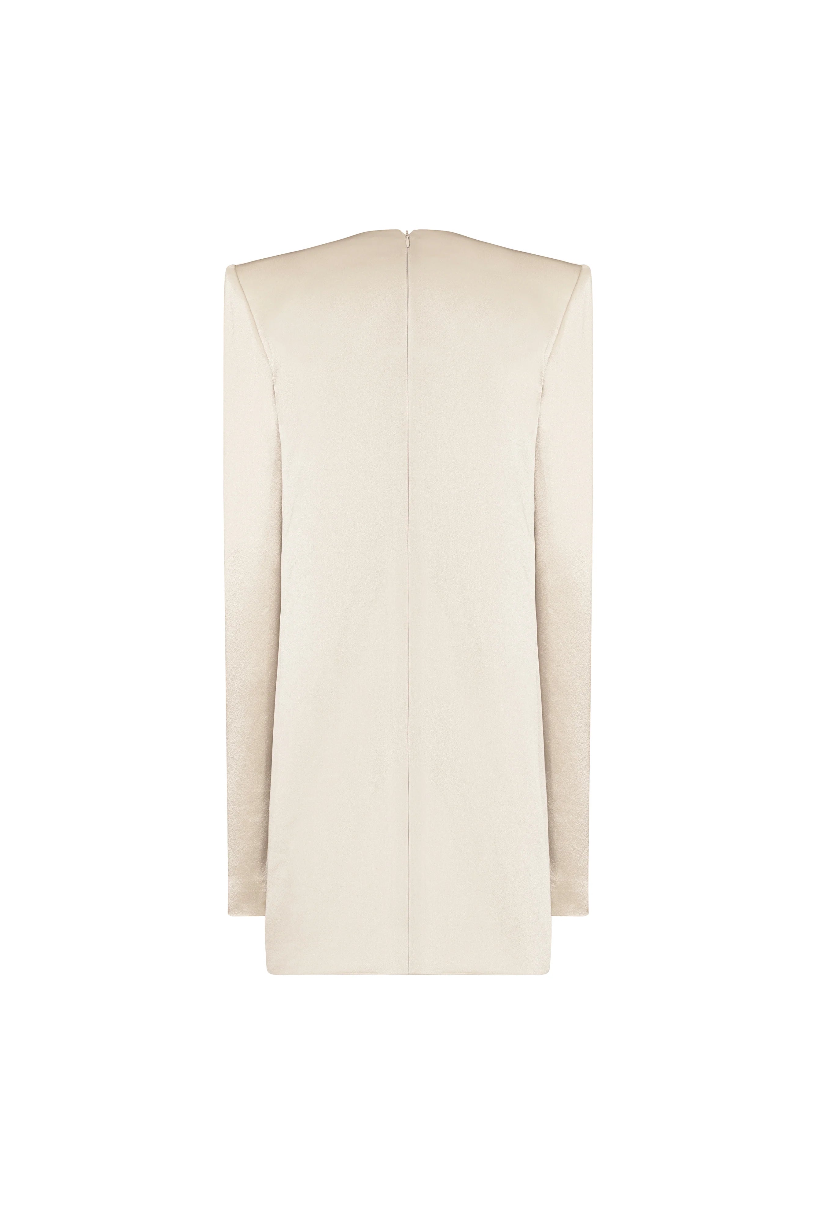 Roubaix Straight Round Neck Satin Mini Dress