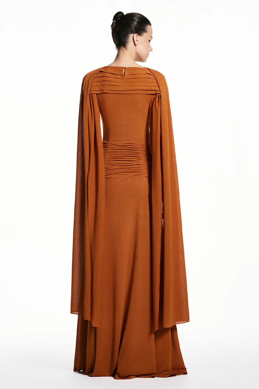 Majesta Off-Shoulder Gathering Maxi Dress