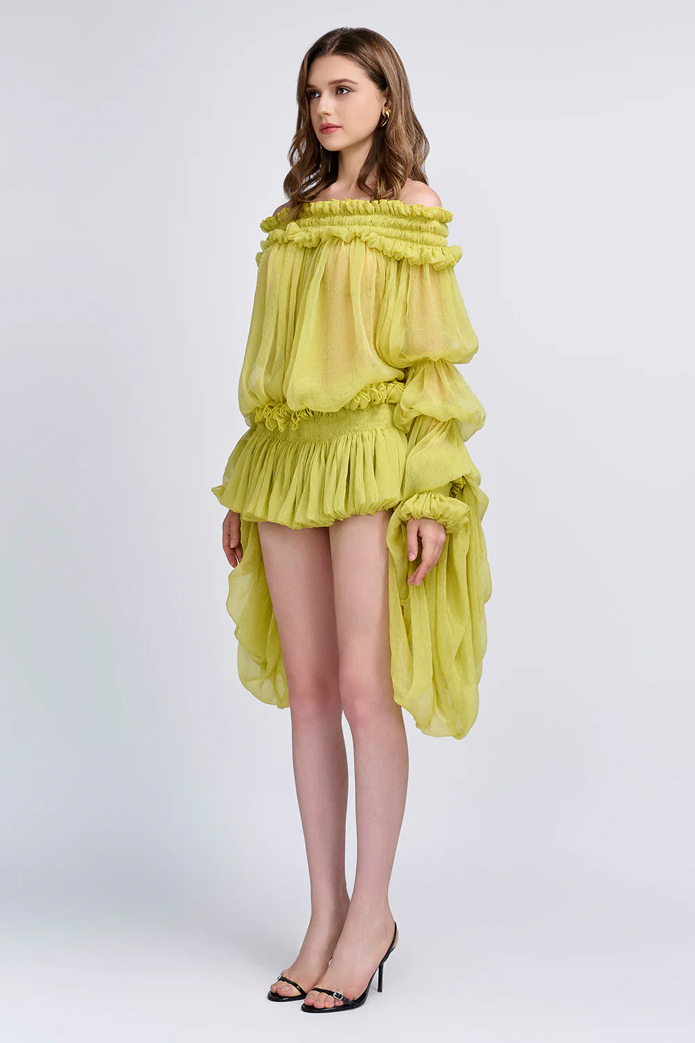 Larksong Off-Shoulder Ruffle Mini Dress