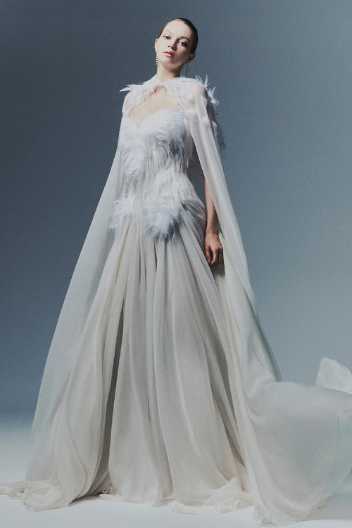 Adeline Sweetheart Draped Maxi Dress