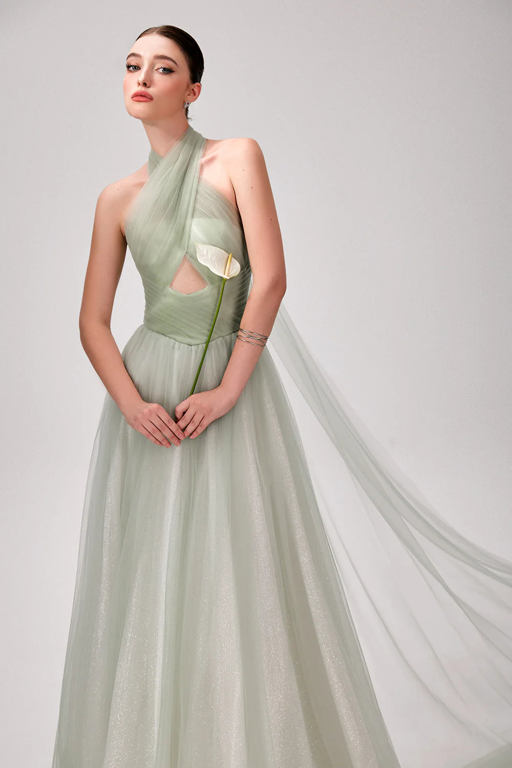 Karen Halter Draped Maxi Dress