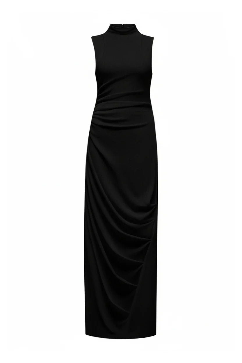 Clair Sleeveless Draped Maxi Dress