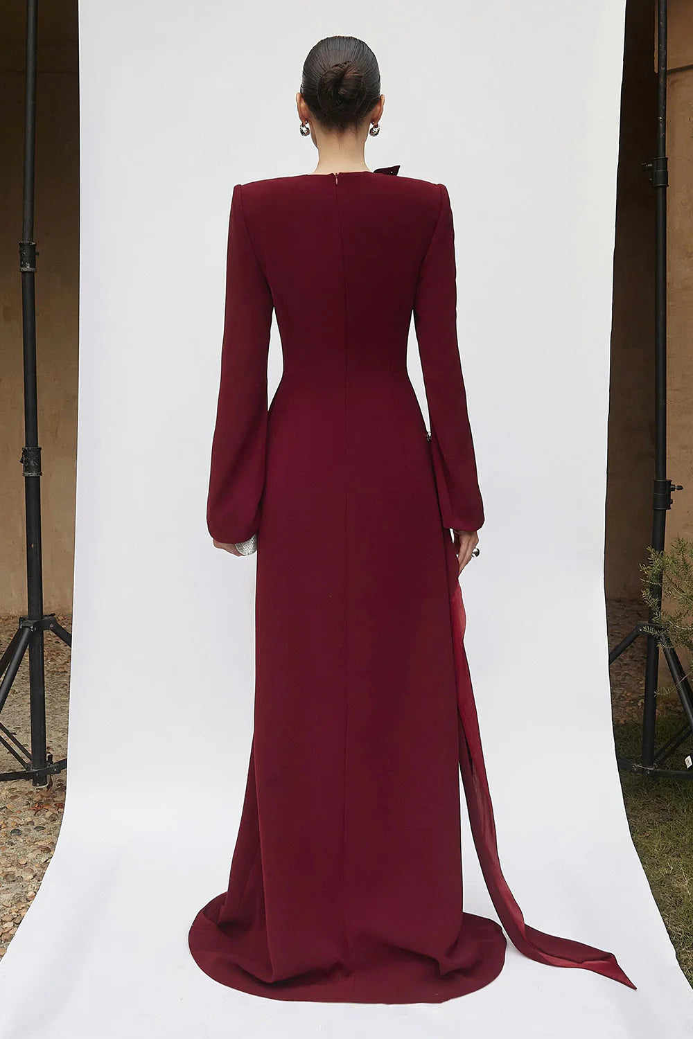 Elenor II Sheath Draped Maxi Dress