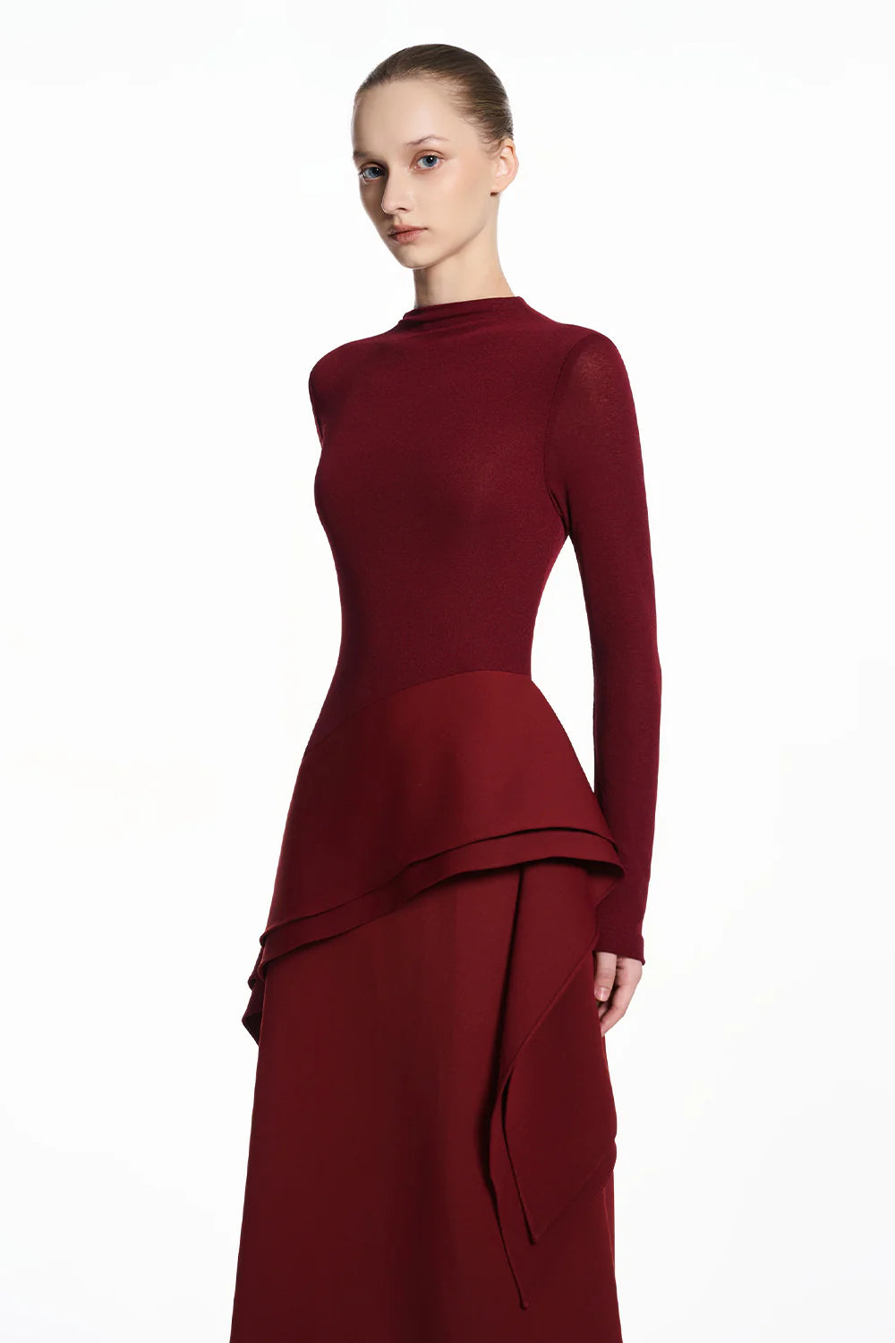 Selin High Neck Draped Maxi Dress