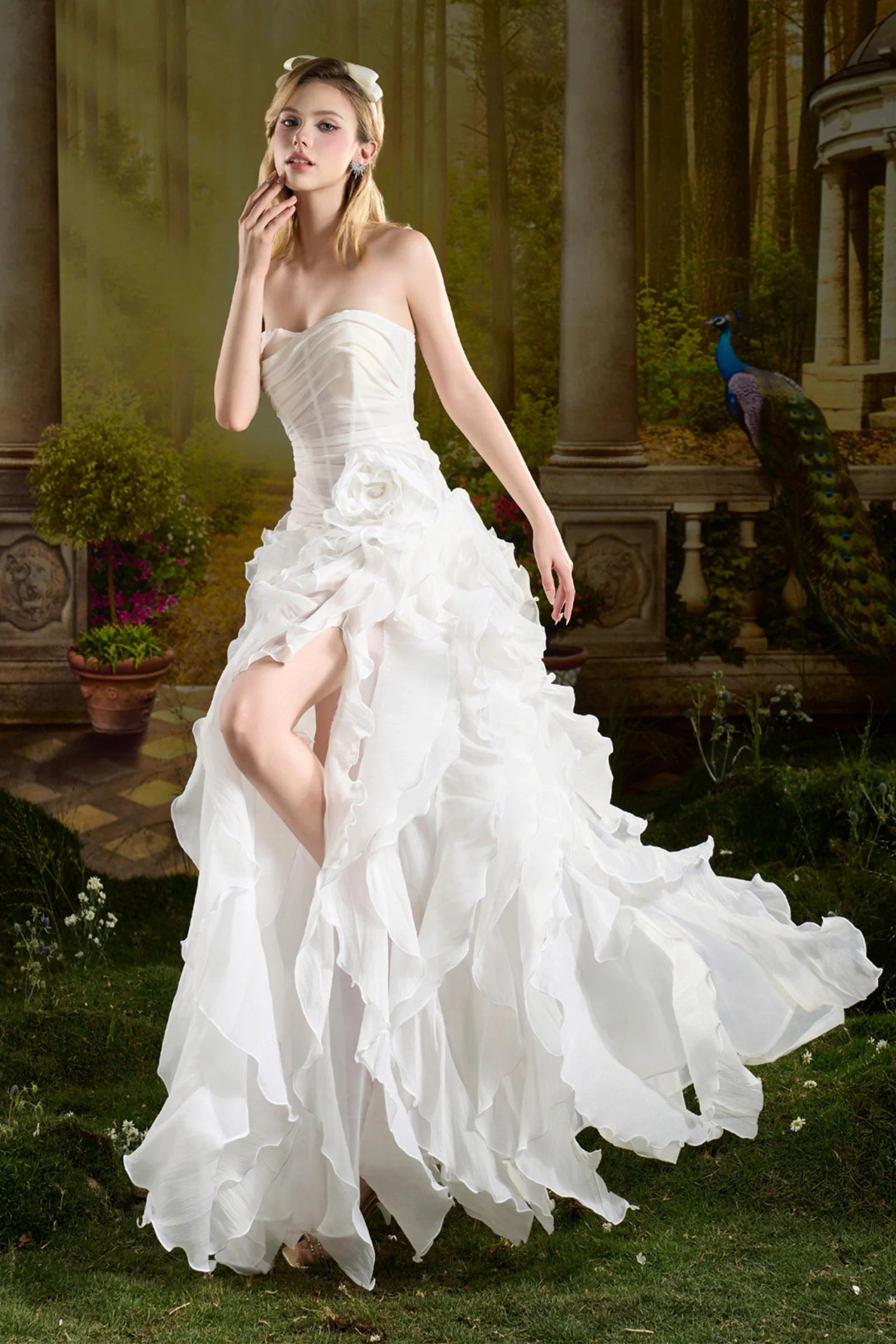 Jelly Sweetheart Ruffle Maxi Dress