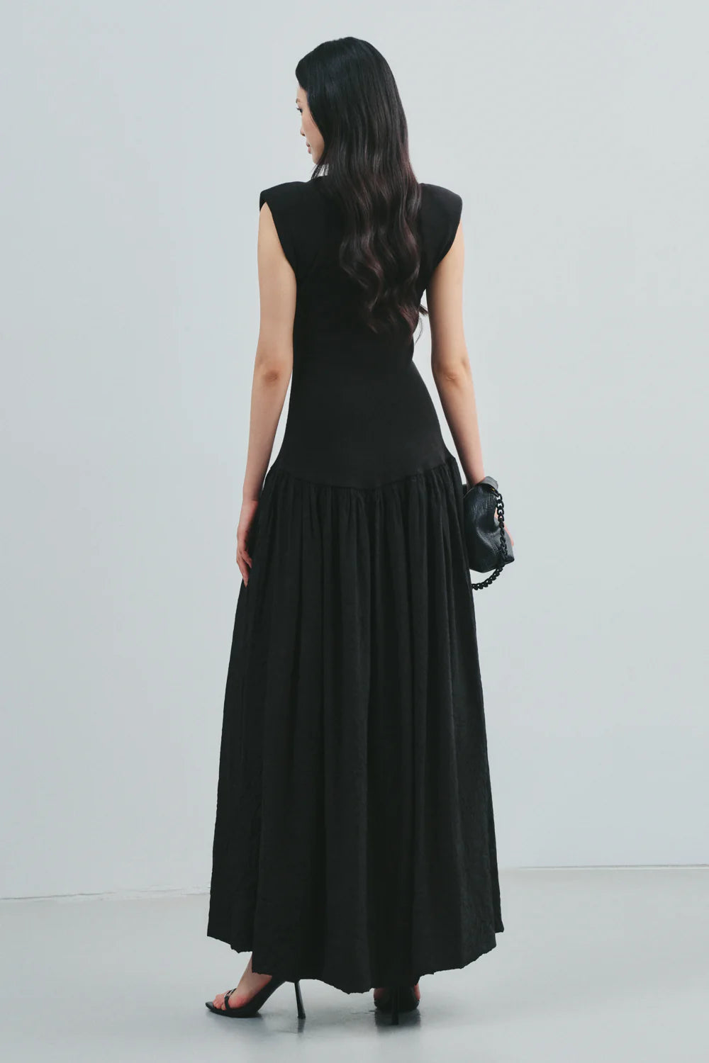 Aneira A-line Gathering Maxi Dress