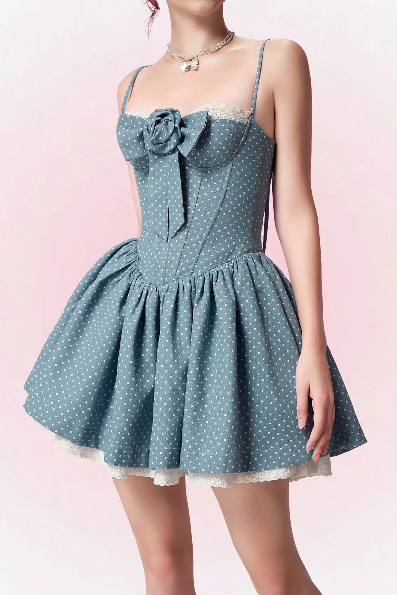 Lita Sweetheart Ribbon Mini Dress