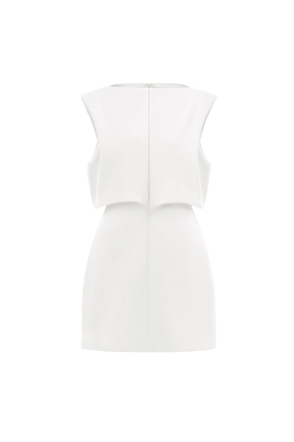 Ethra Boat Neck Draped Mini Dress