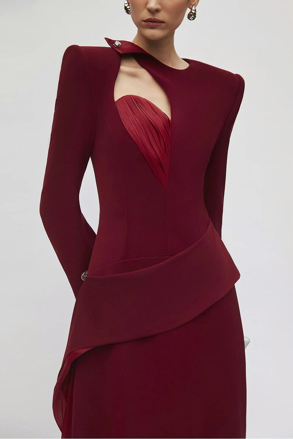 Elenor II Sheath Draped Maxi Dress