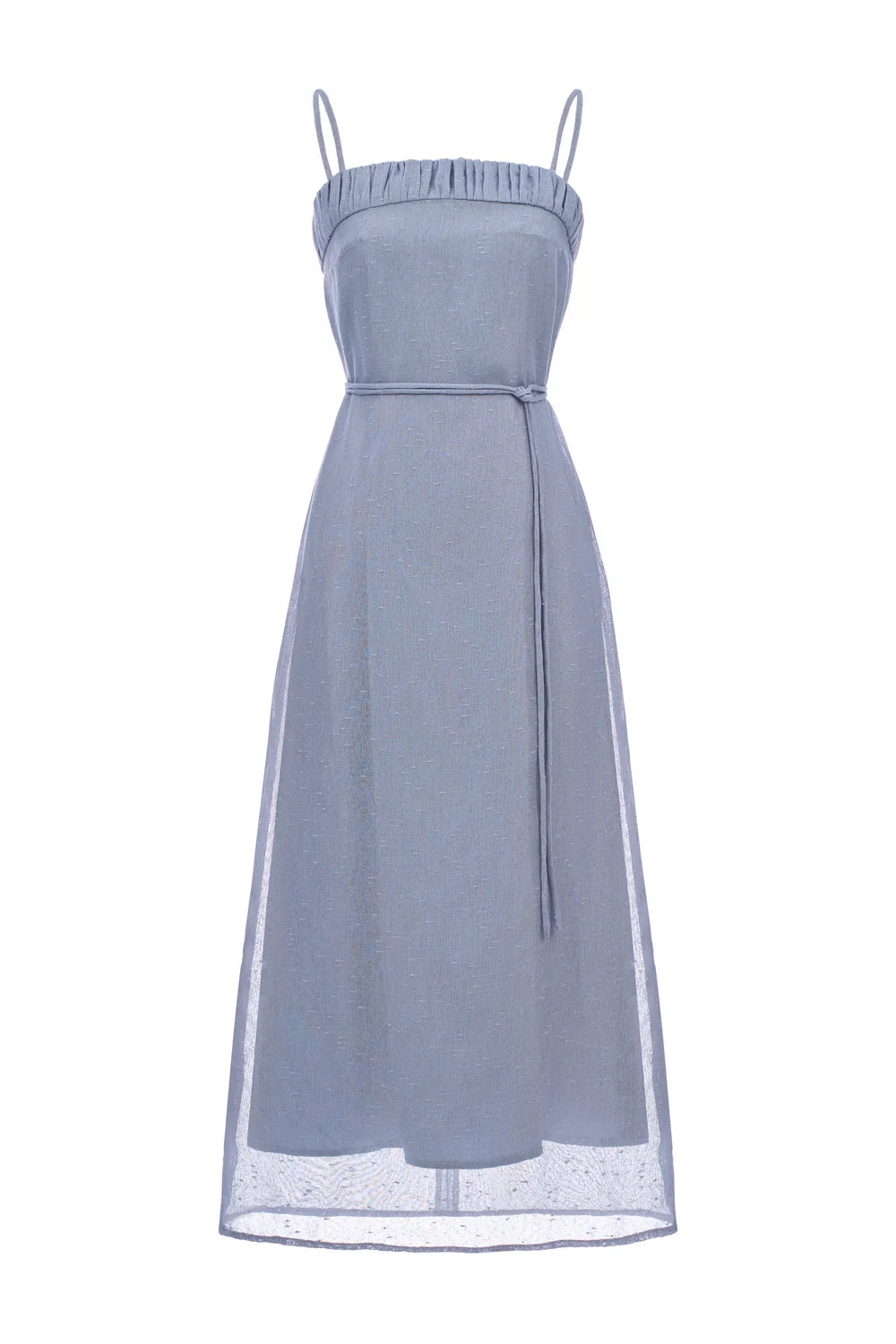 Nerina Square Neck Pleated Midi Dress