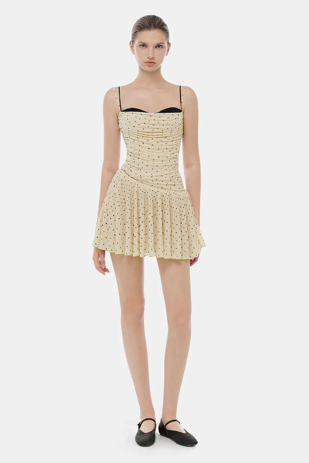 Gwendoline Babydoll Gathering Mini Dress