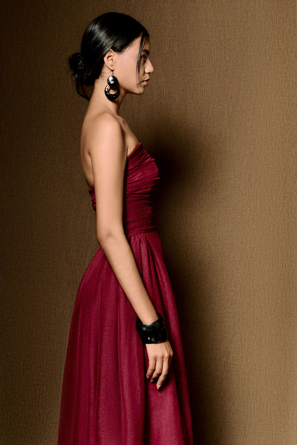 Willow Straight Across Draped Maxi Dress