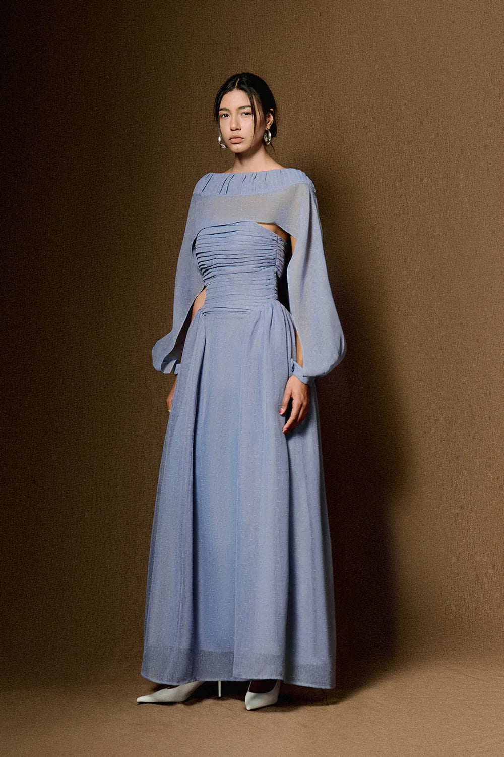 Willow Straight Across Draped Maxi Dress