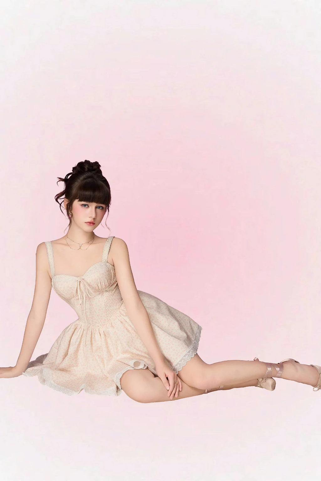 Iris Sweetheart Ribbon Mini Dress