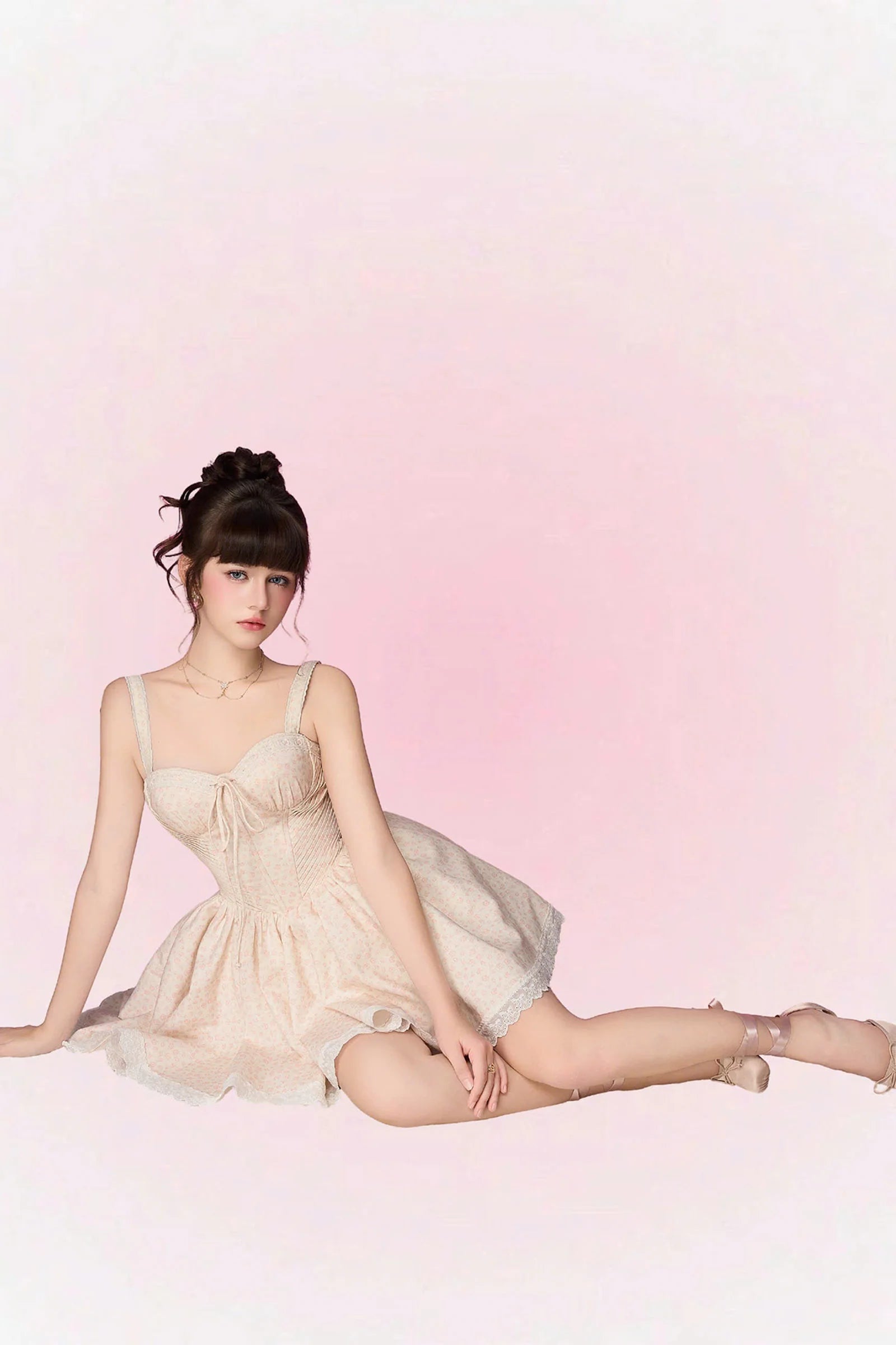 Iris Sweetheart Ribbon Mini Dress