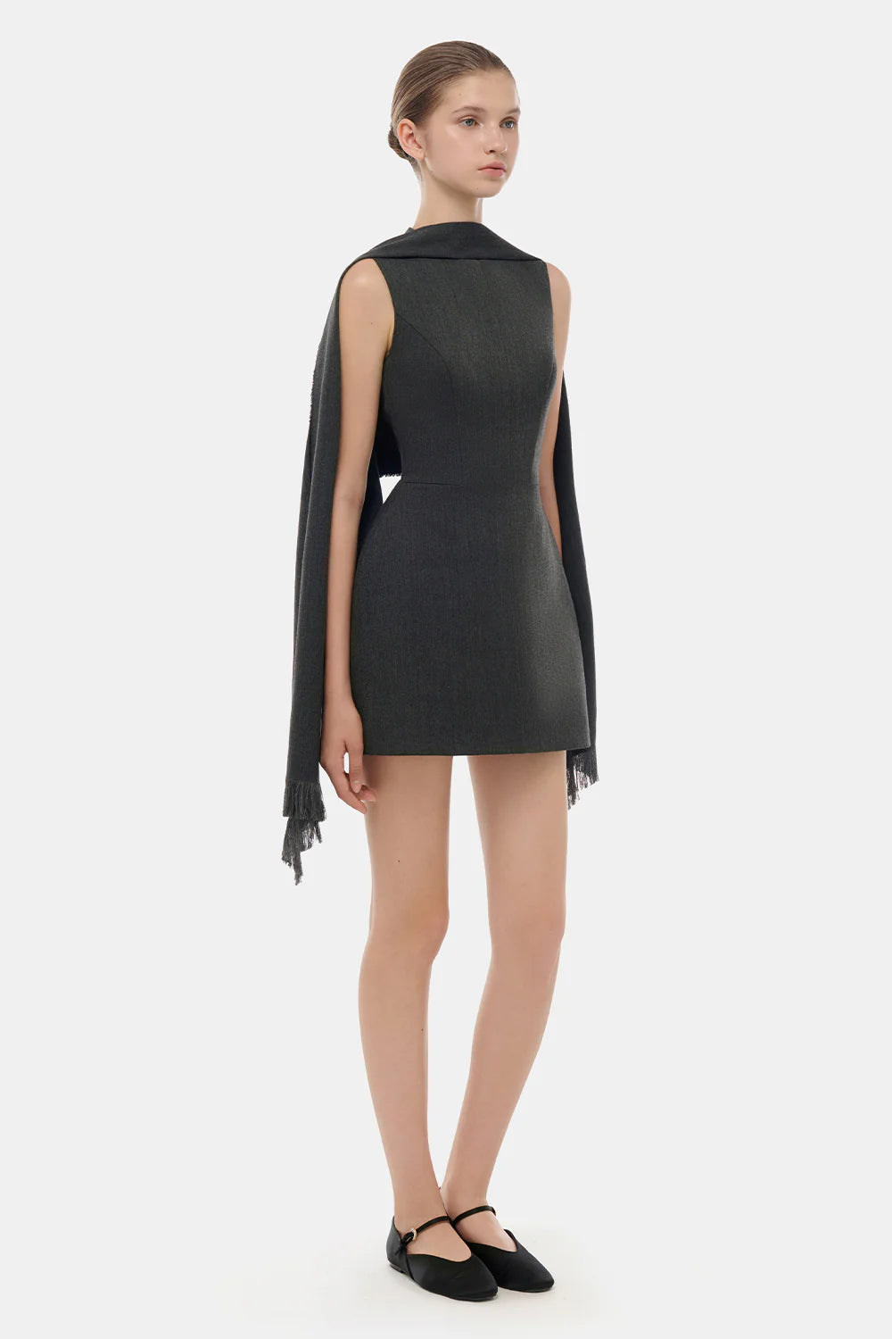 Lorraine Cape Fringe Mini Dress