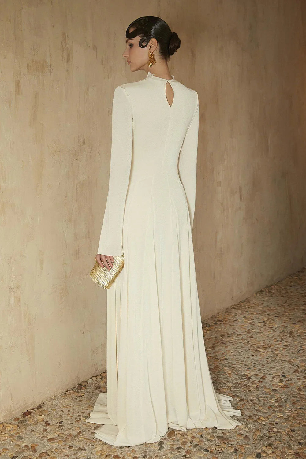 Imogen Split Sleeve Applique Maxi Dress