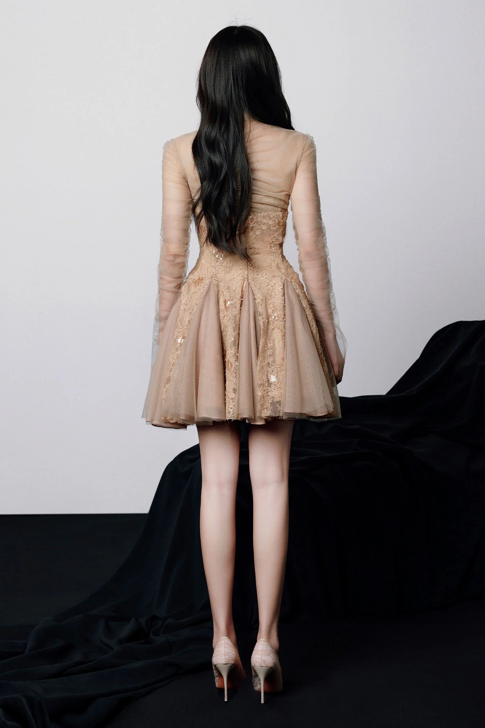 Keira Crossover Draped Mini Dress