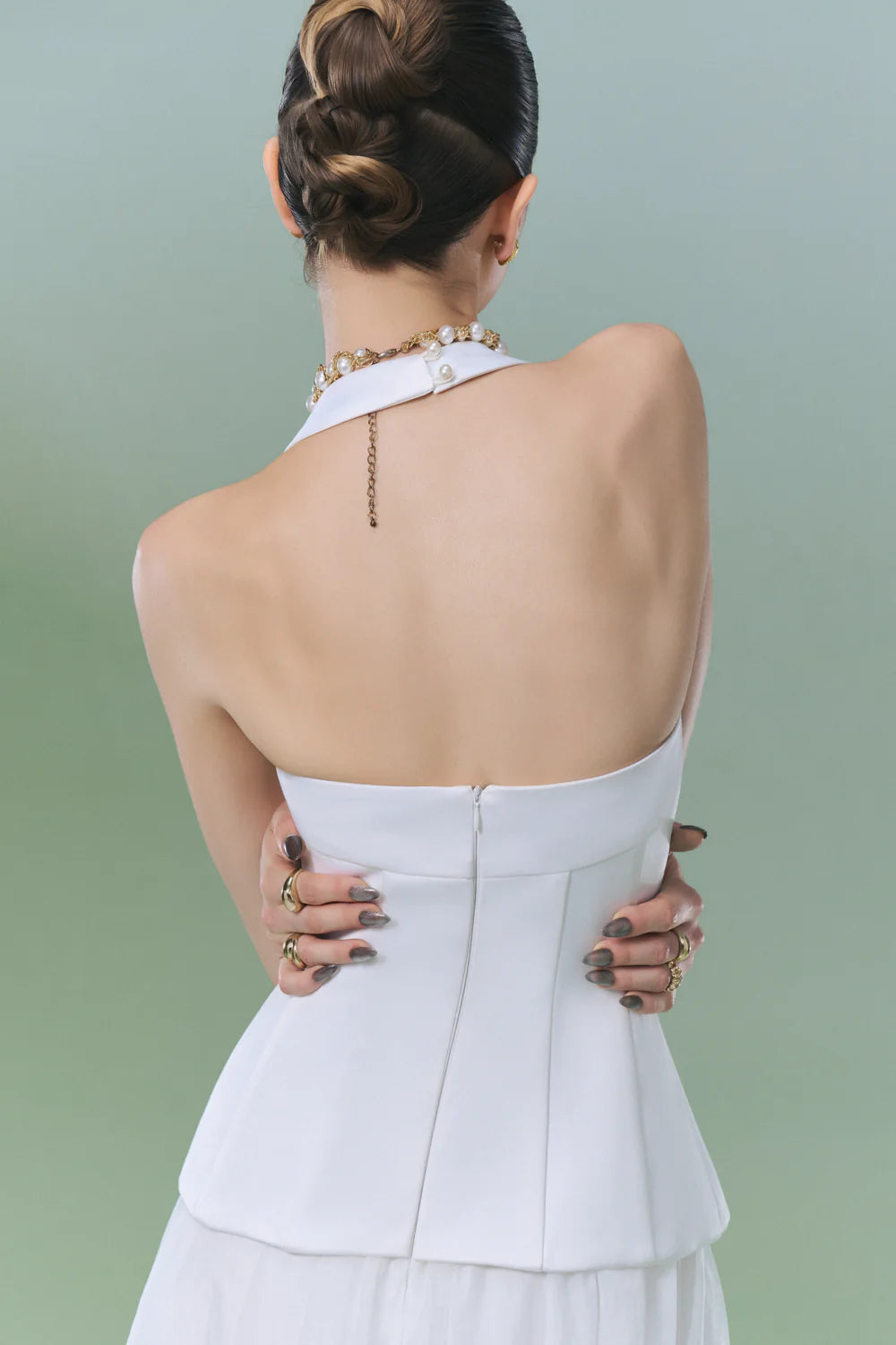 Alissa Halter Metal Maxi Dress