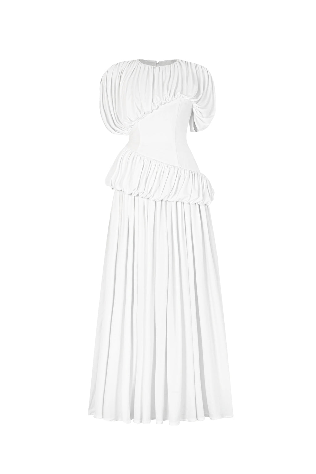 Voayage A-line Gathering Midi Dress