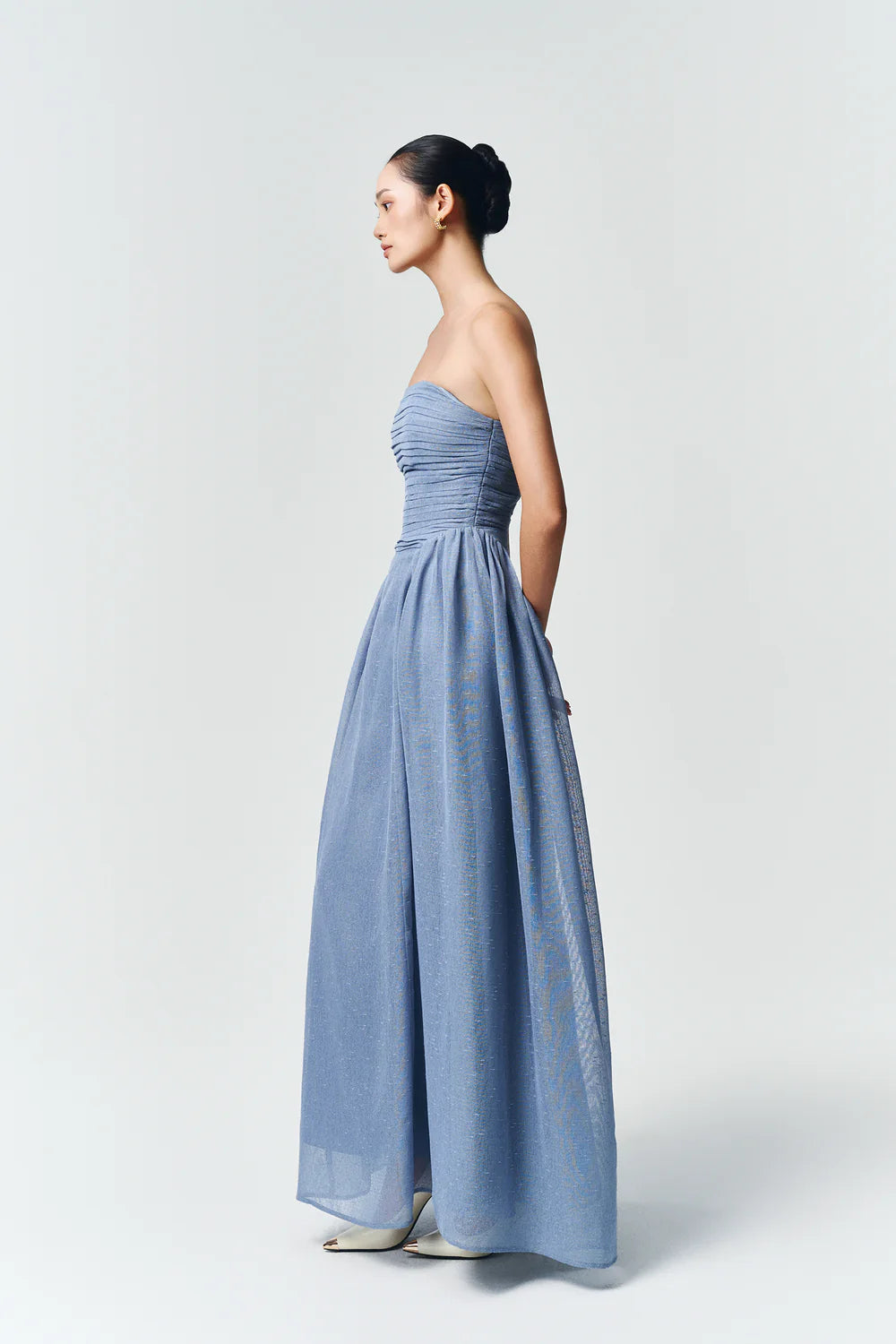 Willow Straight Across Draped Maxi Dress