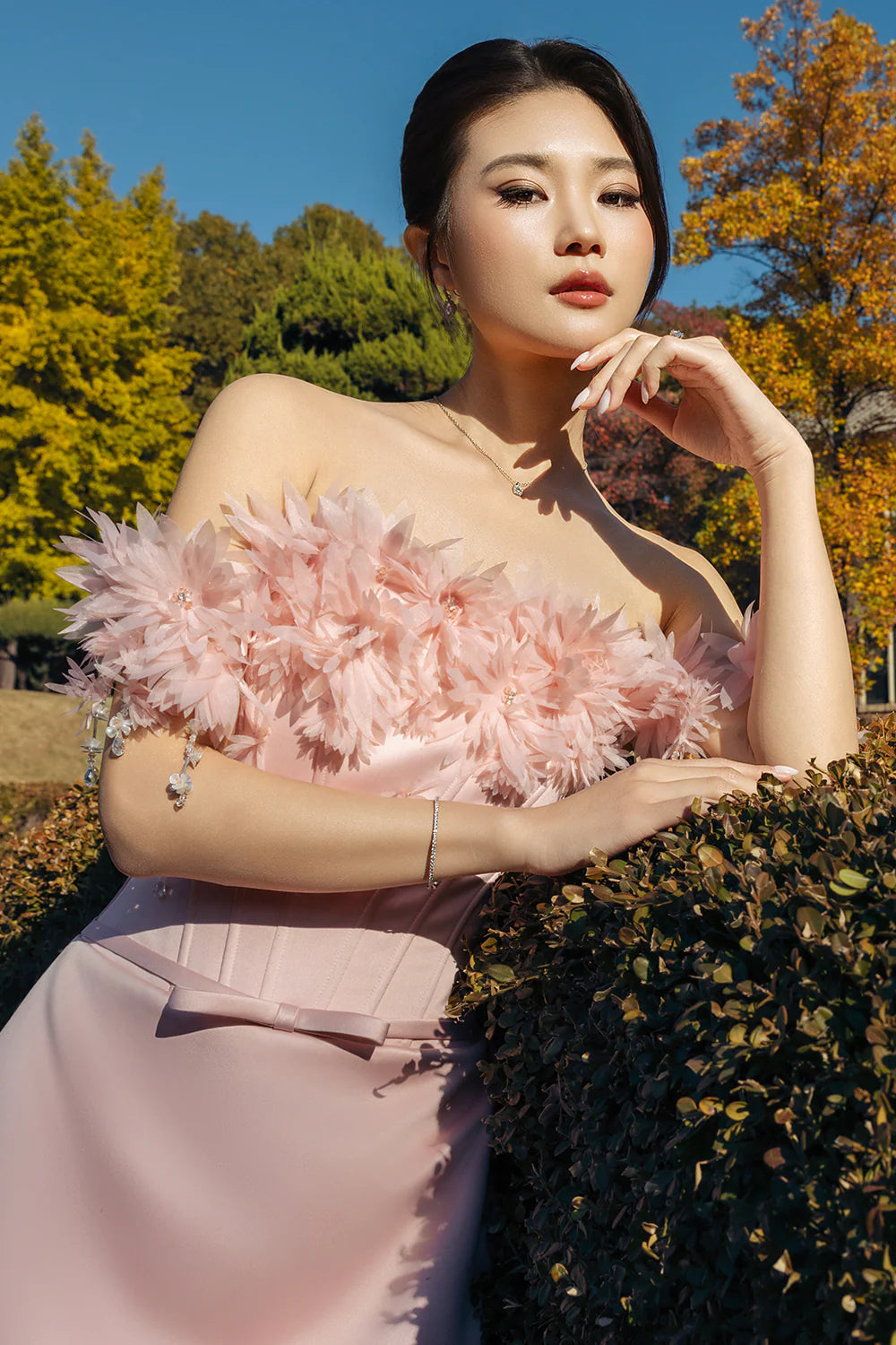 Eirielle Off-Shoulder Applique Mini Dress