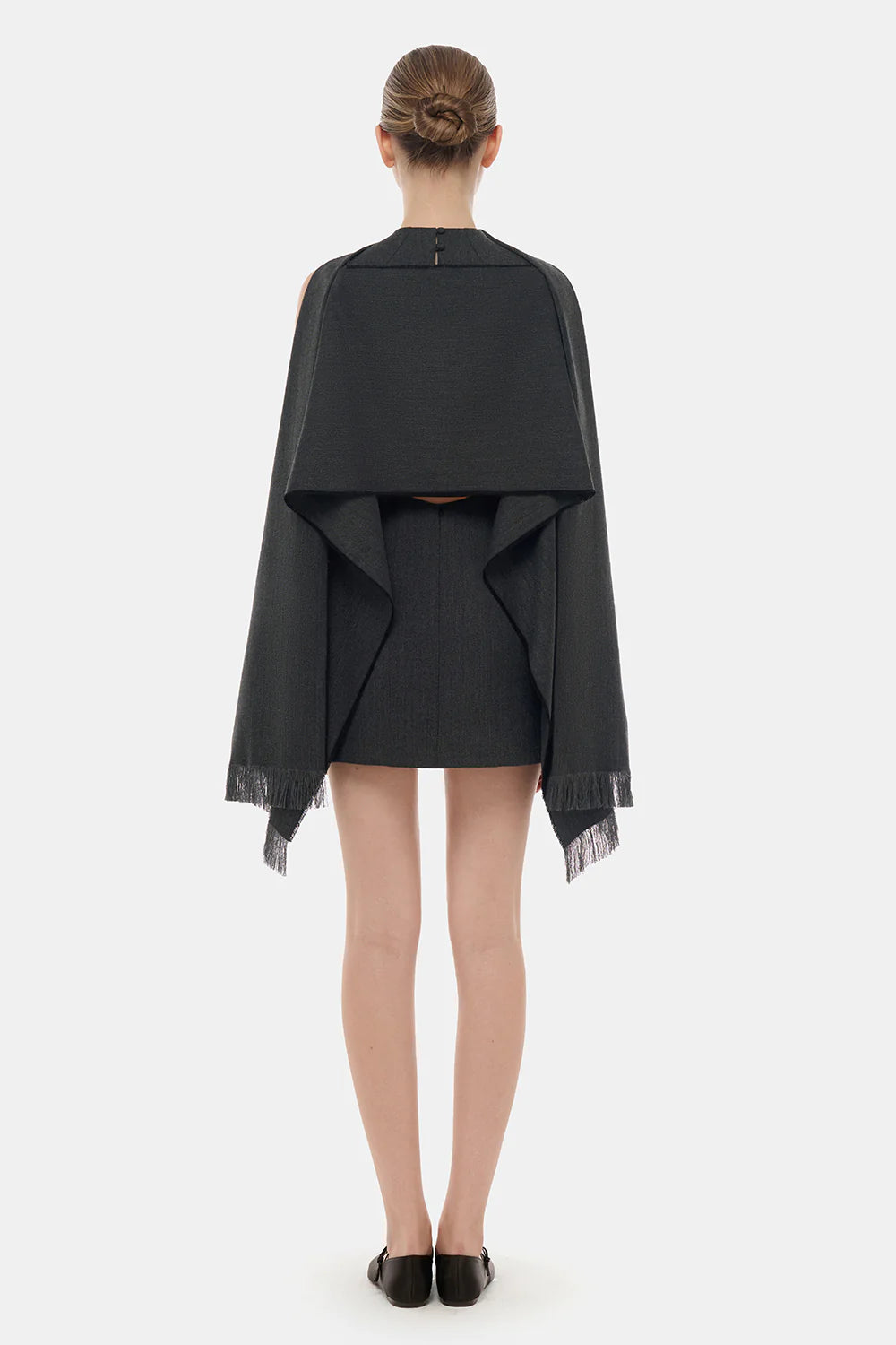 Lorraine Cape Fringe Mini Dress