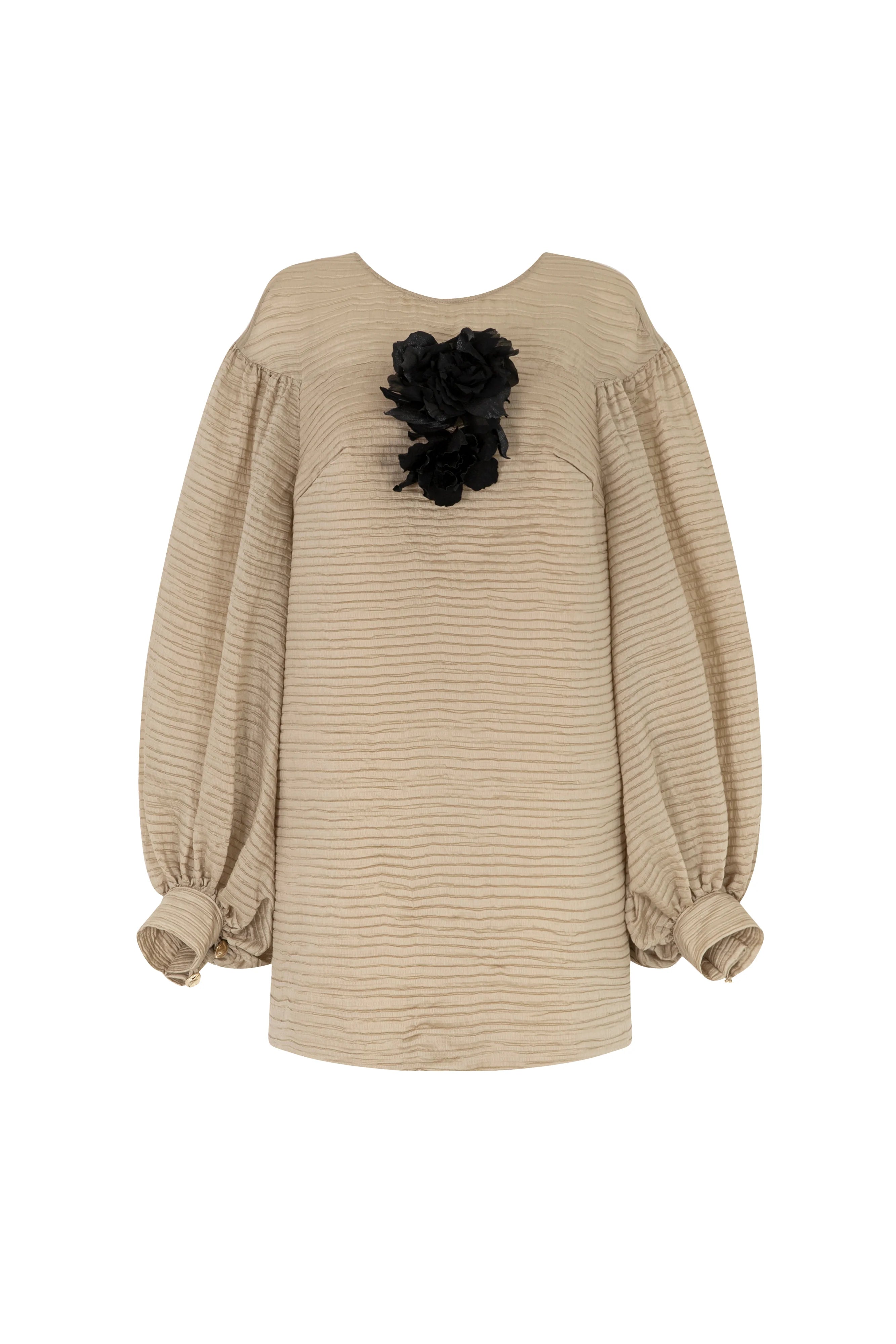 Collin Bishop Sleeve Applique Mini Dress