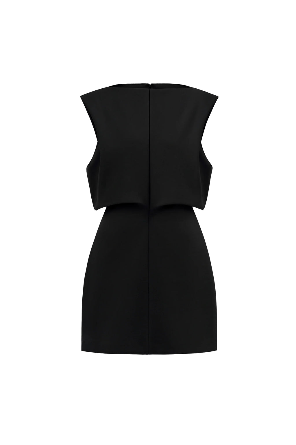 Ethra Boat Neck Draped Mini Dress