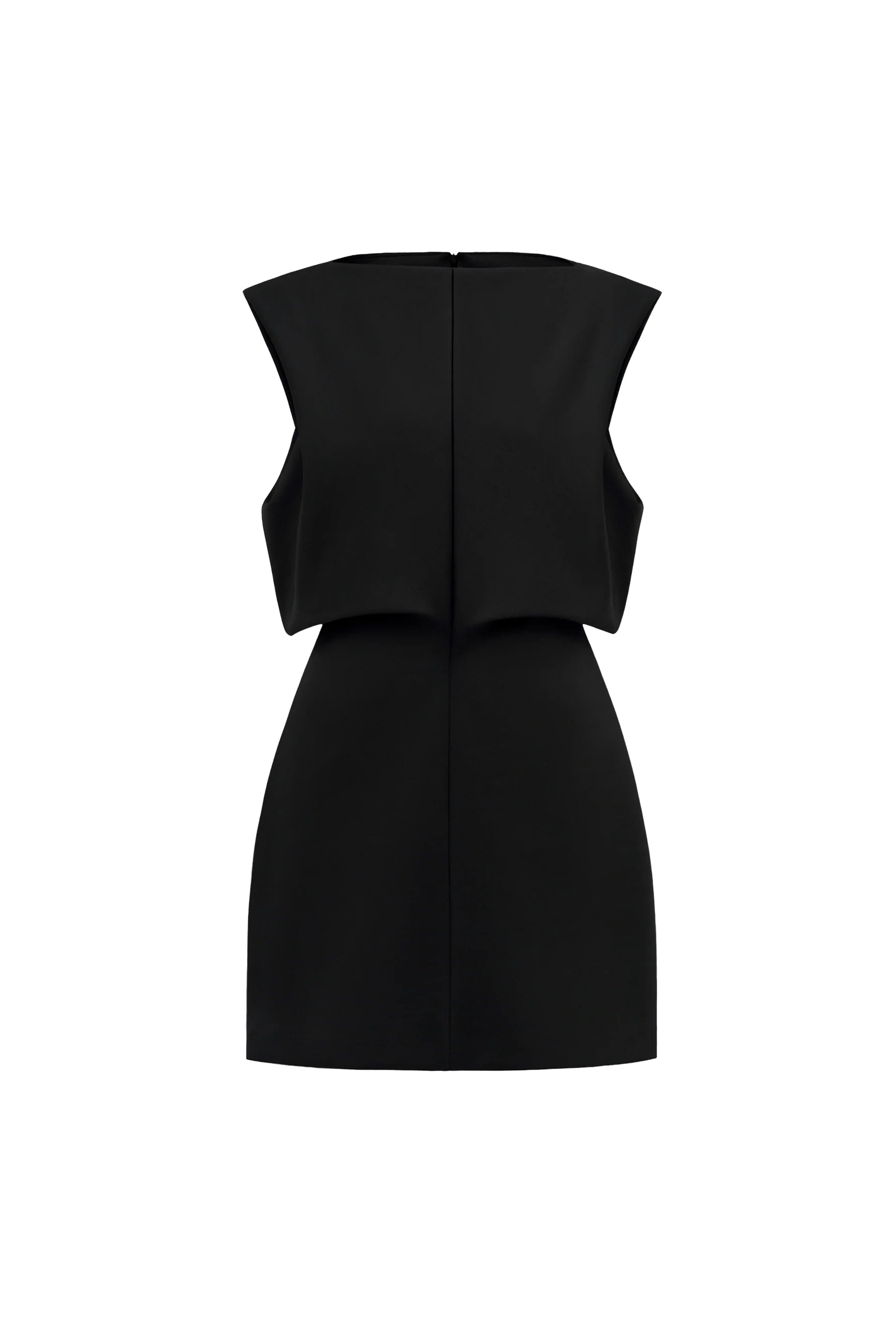 Ethra Boat Neck Draped Mini Dress