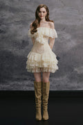 Minzy Off-Shoulder Ruffle Mini Dress