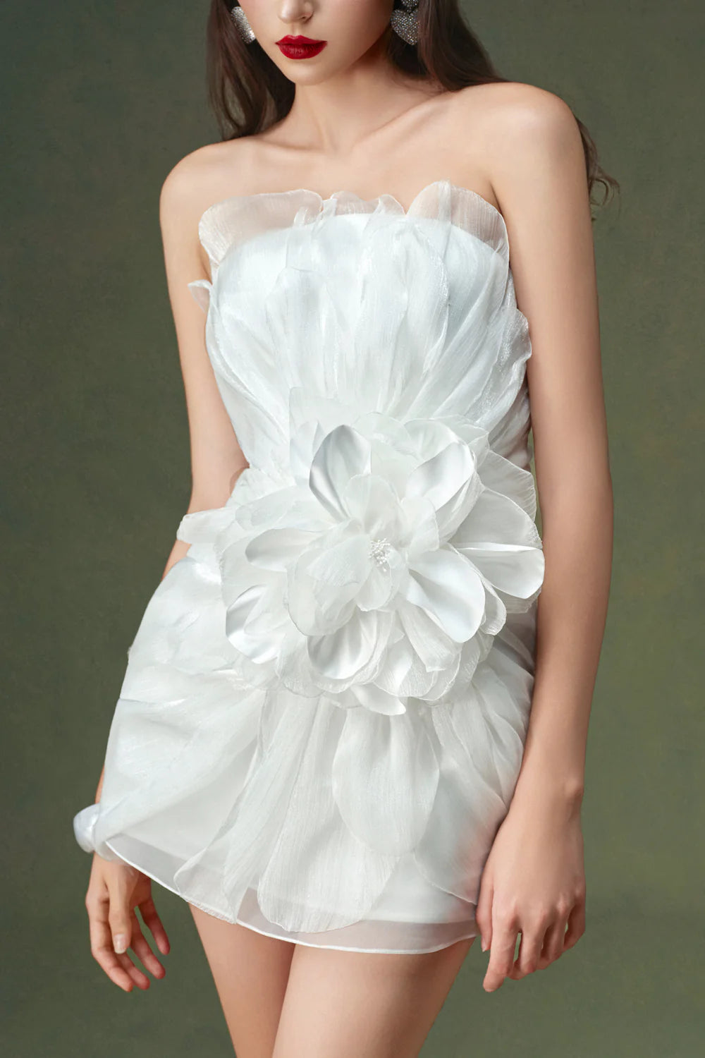 Rina Babydoll Applique Mini Dress