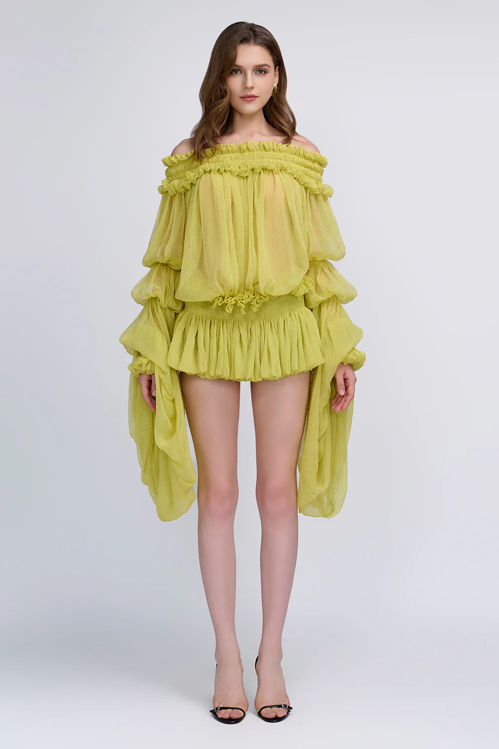 Larksong Off-Shoulder Ruffle Mini Dress